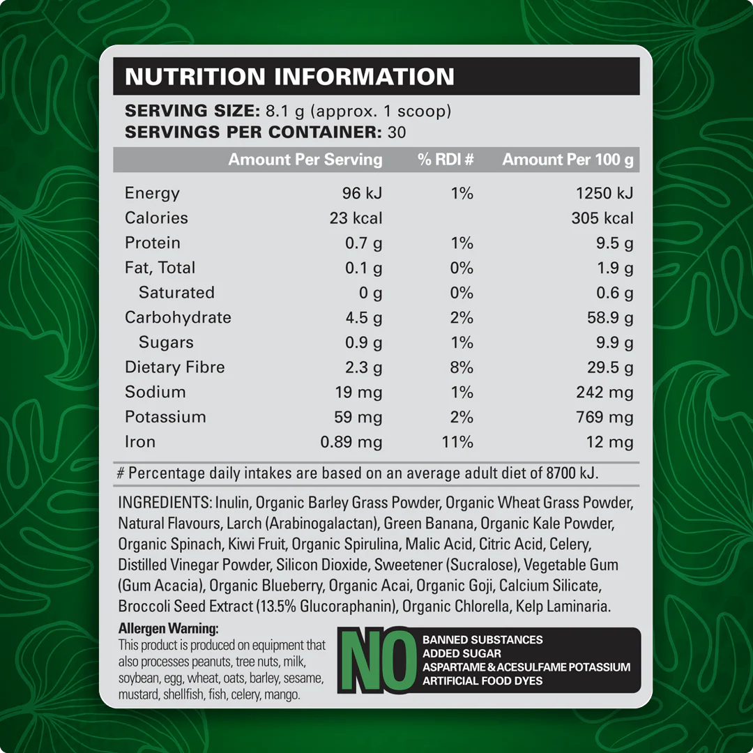 OxyGreens - Daily Super Greens Powder (30 Serves) - Image 4